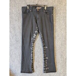 Golden Los Angeles Mens 38 Graphic Skinny Denim Jeans Streetwear Stacked